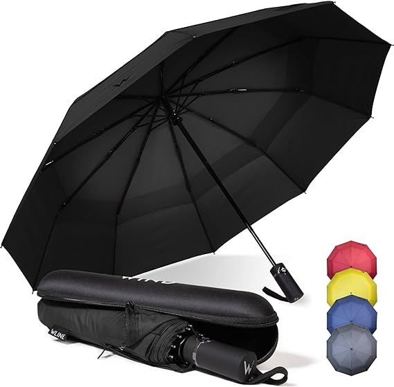 Ombrello Pieghevole Con Custodia - UPF50+, Leggero 210g, Antivento, Con Cinghia - Foto 2