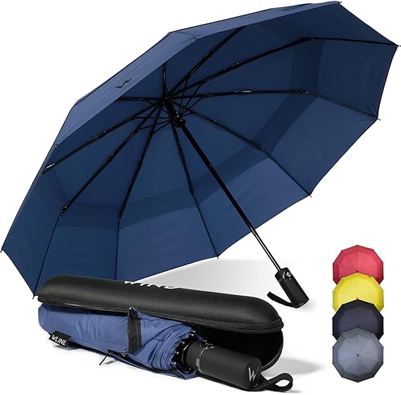 WLine WIND Ombrello Pieghevole Antivento Con Custodia