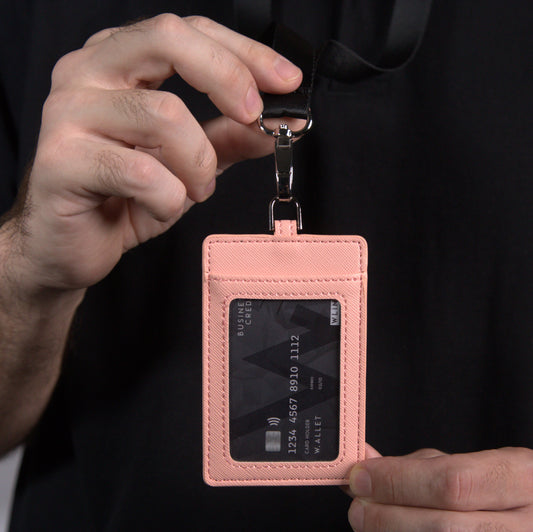 WLine Porta Badge da Collo in Pelle PU Saffiano