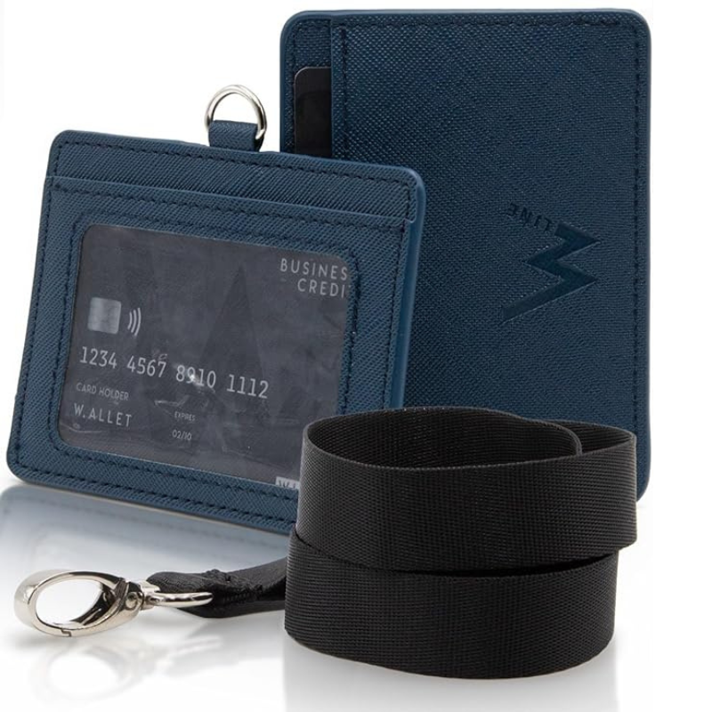 WLine Porta Badge da Collo in Pelle PU Saffiano