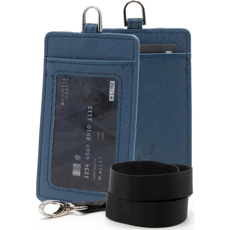 WLine Porta Badge da Collo in Pelle PU Saffiano