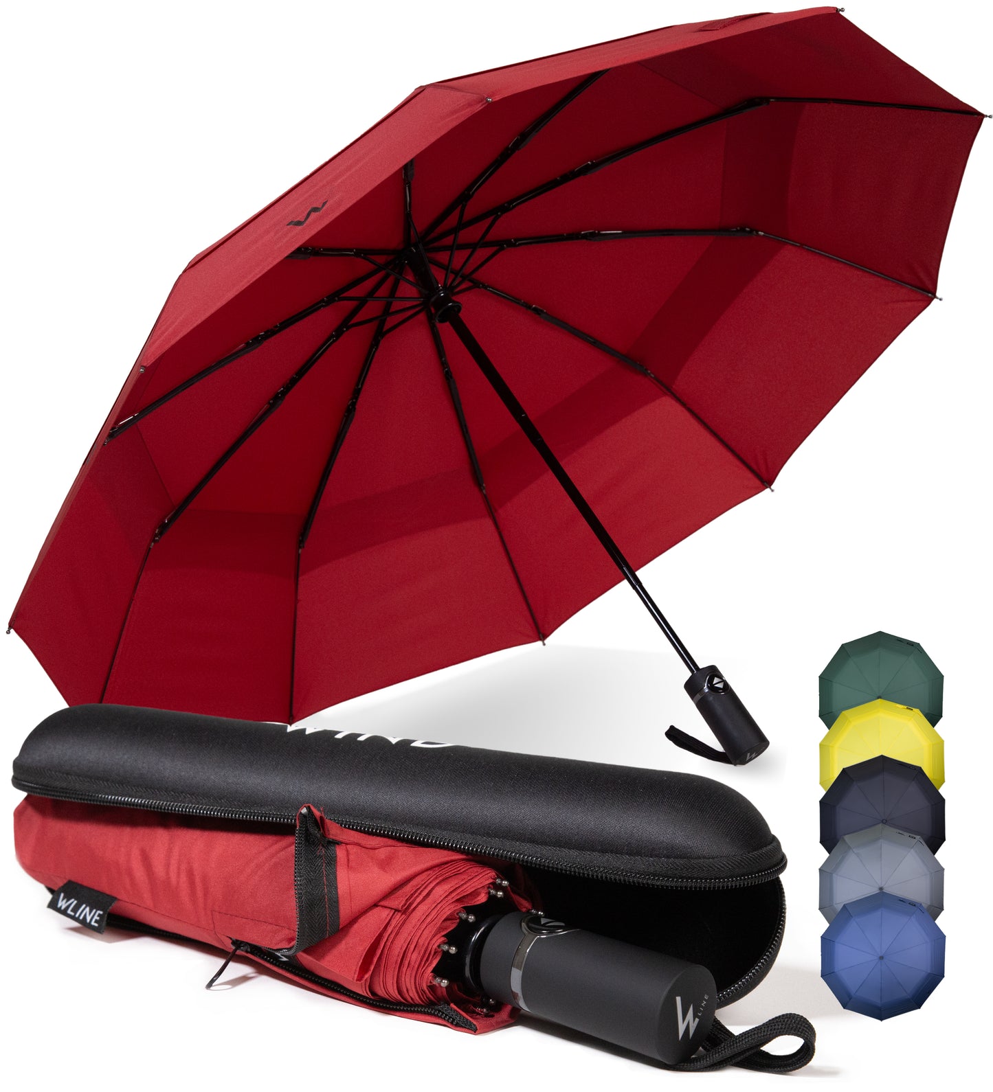 WLine WIND Ombrello Pieghevole Antivento Con Custodia