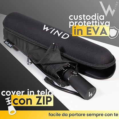 WLine WIND Ombrello Pieghevole Antivento Con Custodia
