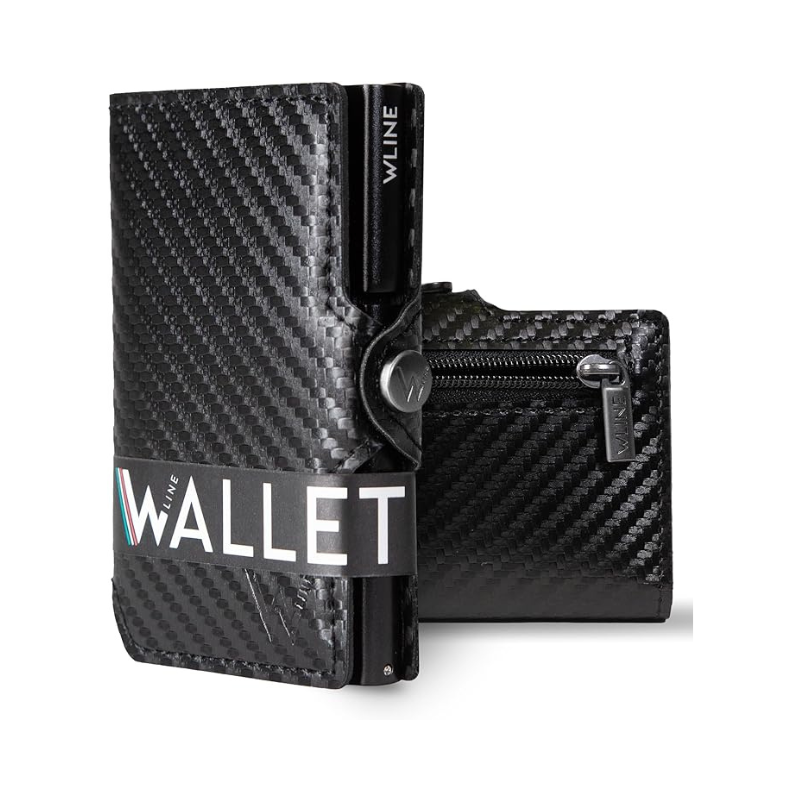 WLine Wallet - Porta Carte di Credito Uomo e Donna Con Zip Portamonete