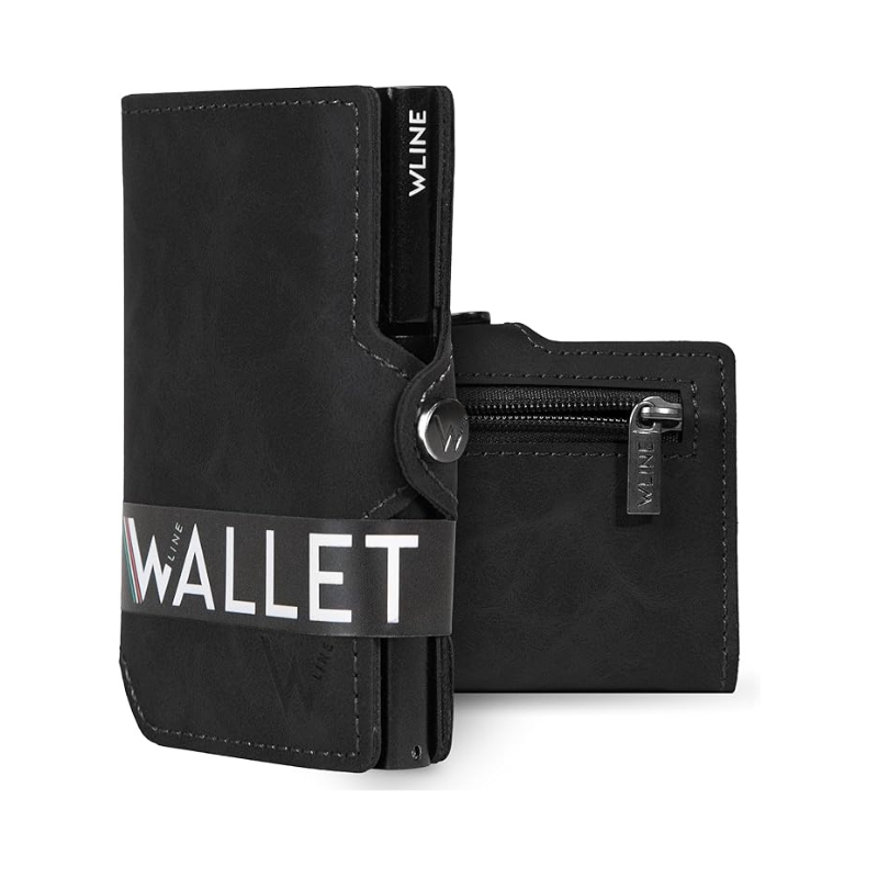WLine Wallet - Porta Carte di Credito Uomo e Donna Con Zip Portamonete