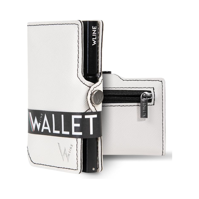 WLine Wallet - Porta Carte di Credito Uomo e Donna Con Zip Portamonete