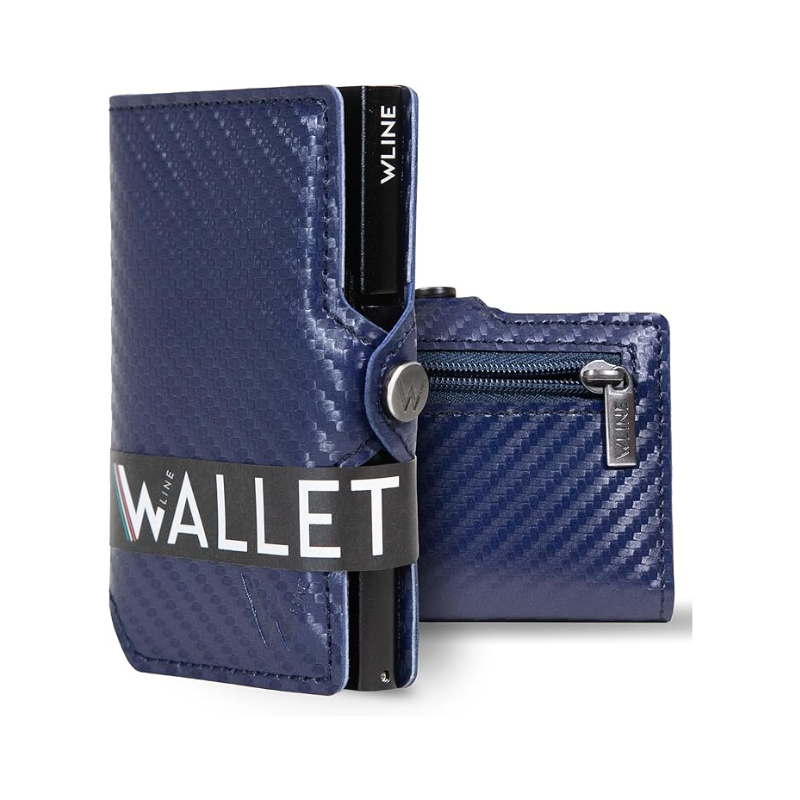 WLine Wallet - Porta Carte di Credito Uomo e Donna Con Zip Portamonete