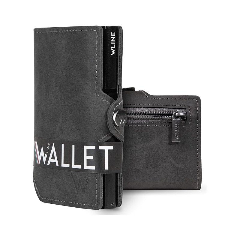 WLine Wallet - Porta Carte di Credito Uomo e Donna Con Zip Portamonete