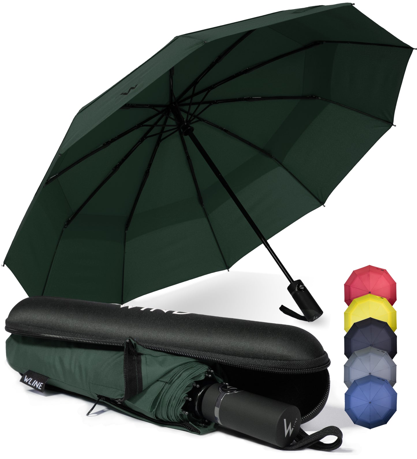 WLine WIND Ombrello Pieghevole Antivento Con Custodia