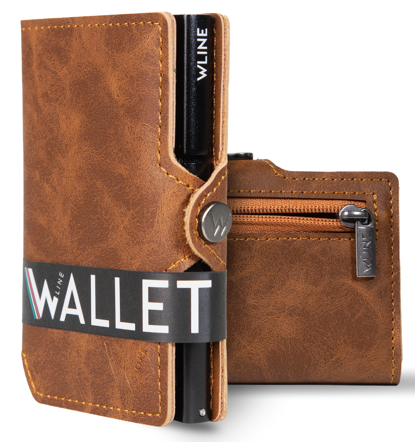 WLine Wallet - Porta Carte di Credito Uomo e Donna Con Zip Portamonete