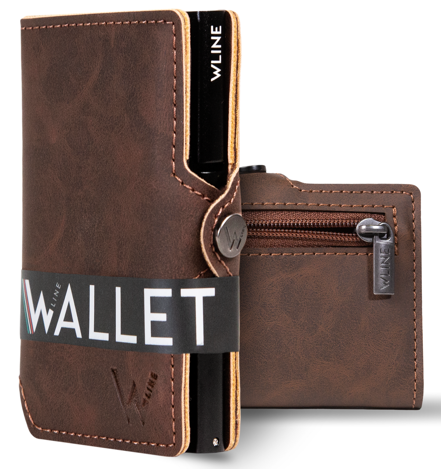 WLine Wallet - Porta Carte di Credito Uomo e Donna Con Zip Portamonete