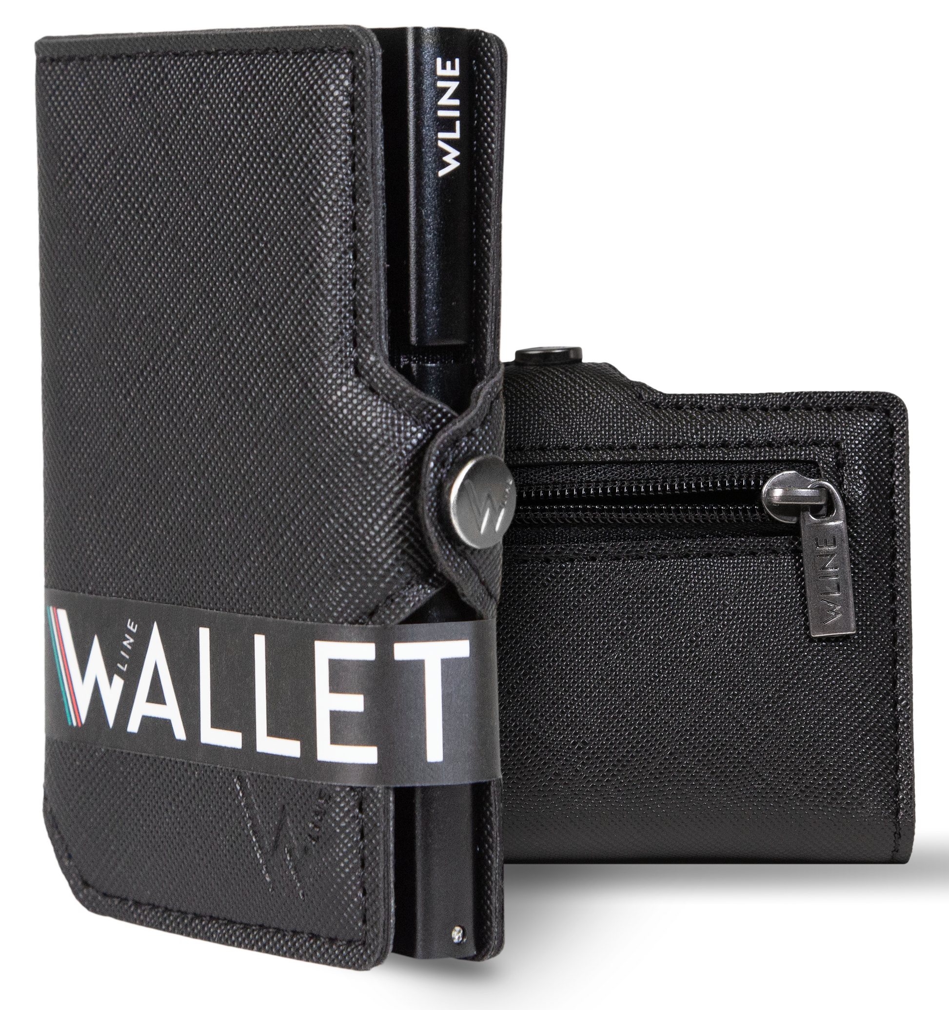 Portafoglio Bifold Slim Nero Portafoglio Slim Uomo In Vera Pelle Nero 42BK - Porta Carte Di Credito Sottile Pieghevole Per Tasca Anteriore - Nuovo Con Etichette Portafogli Uomo Piccolo - Foto 6